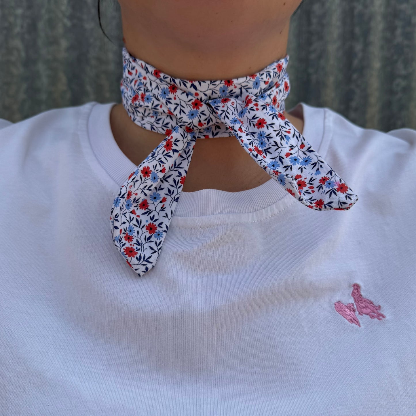 Red, White & Blue Floral - Tie
