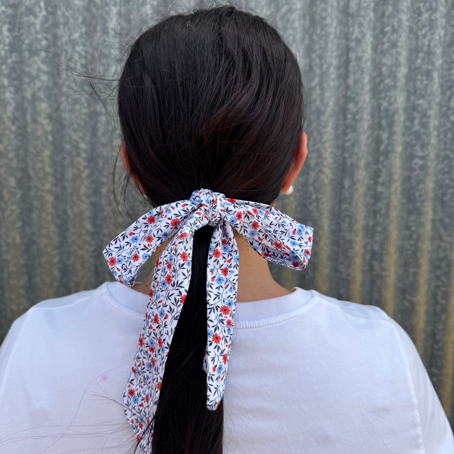 Red, White & Blue Floral - Tie
