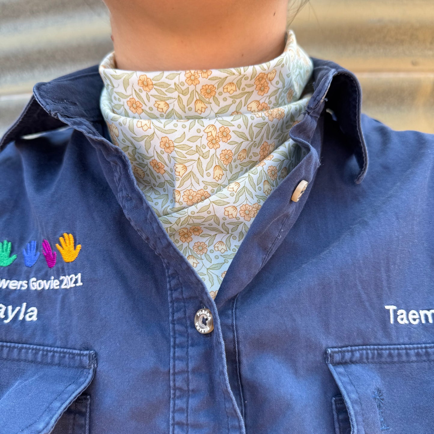 Leafy Green Floral - Adult Neck Scarf