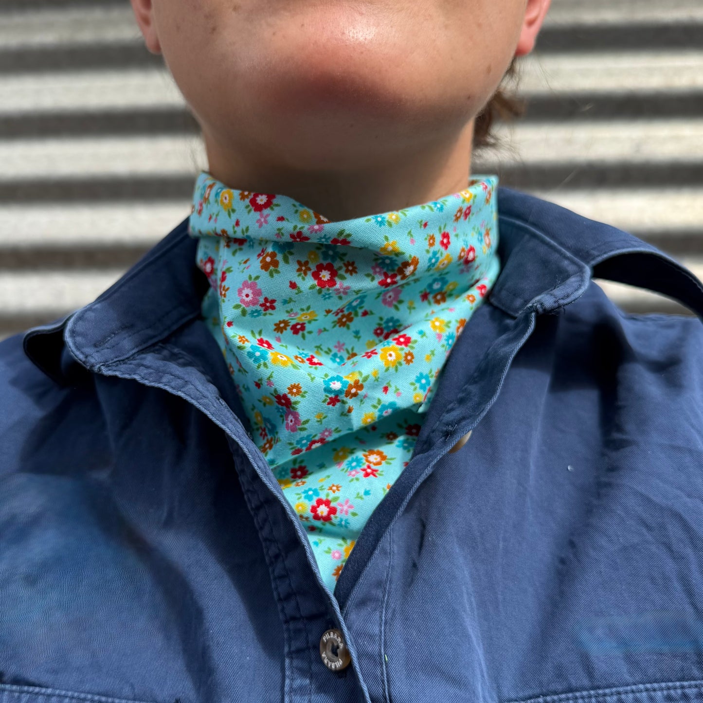 Peppermint Floral - Neck Scarf