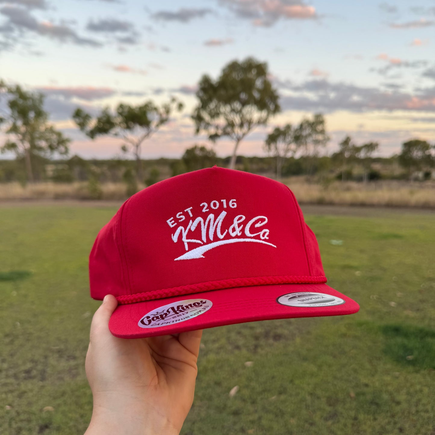 New Red & White Snapback Cap