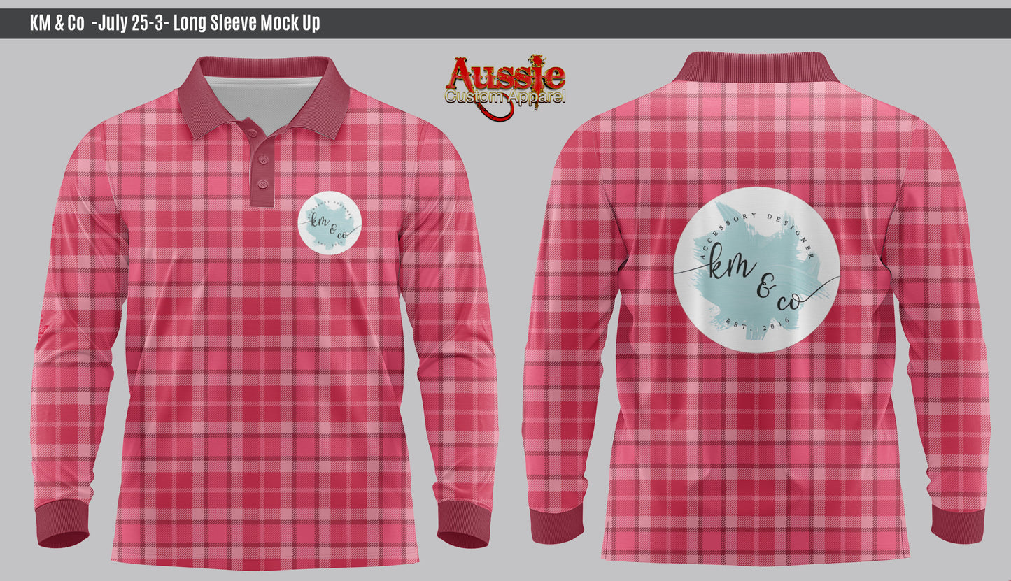 PRE-ORDER - Raspberry Plaid KM & Co Fishing Shirt