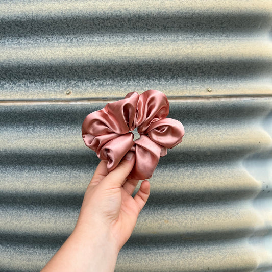 Rose Gold Silk - Scrunchie