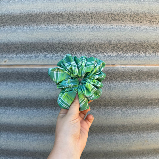 Green Tartan - Scrunchie