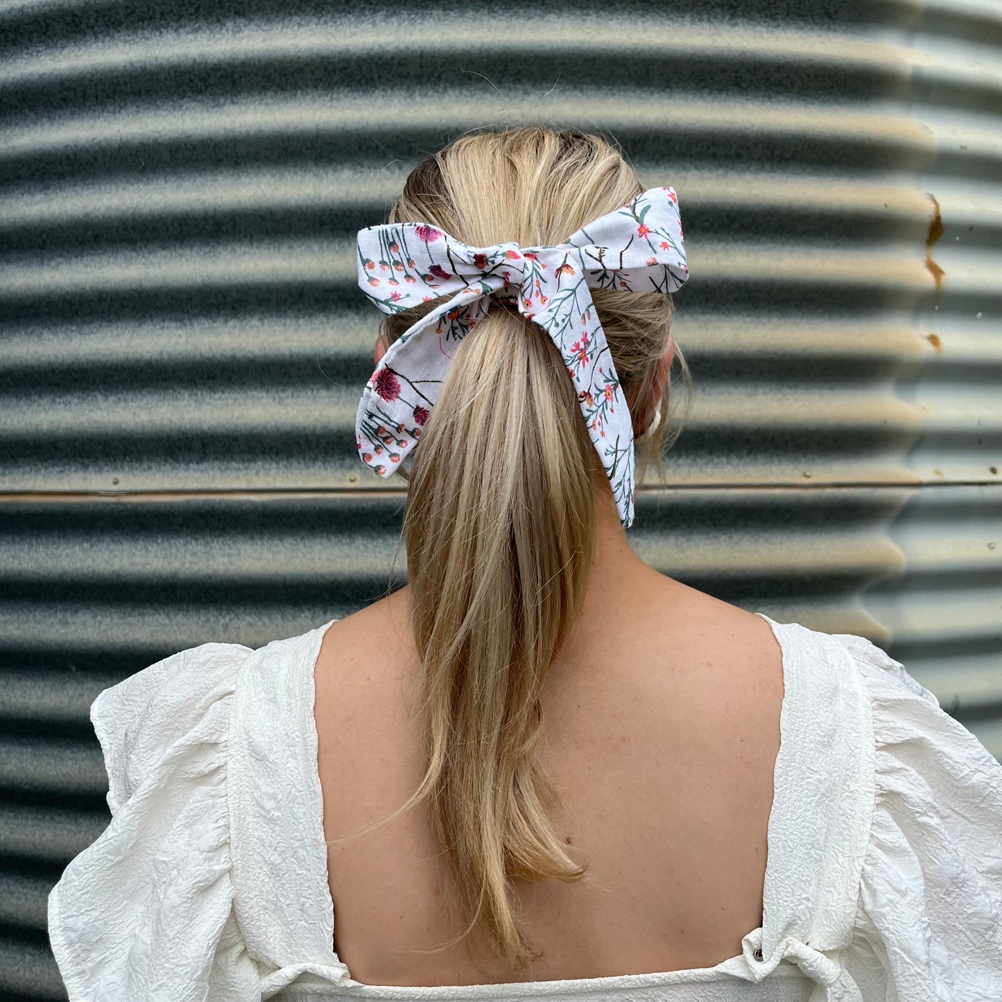 White Floral - Tie