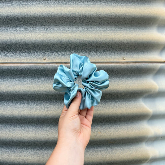 Blue Silk - Scrunchie