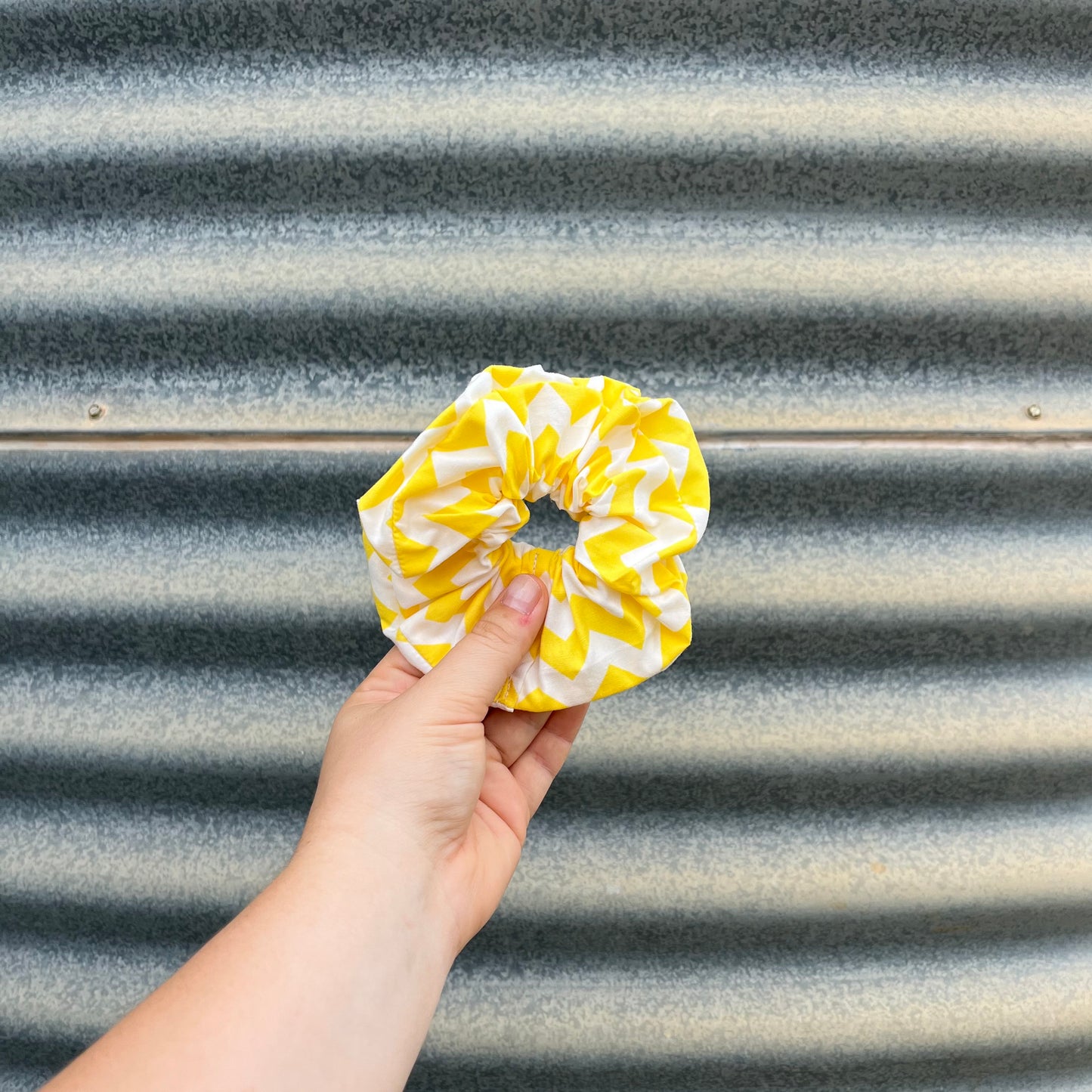 Yellow ZigZag - Scrunchie