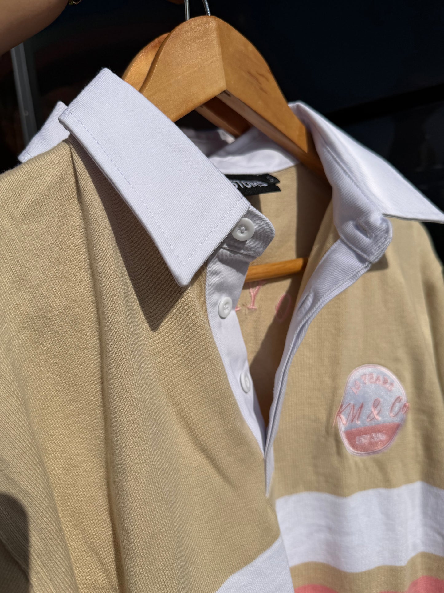 Cream, White & Peach - Rugby Jumper