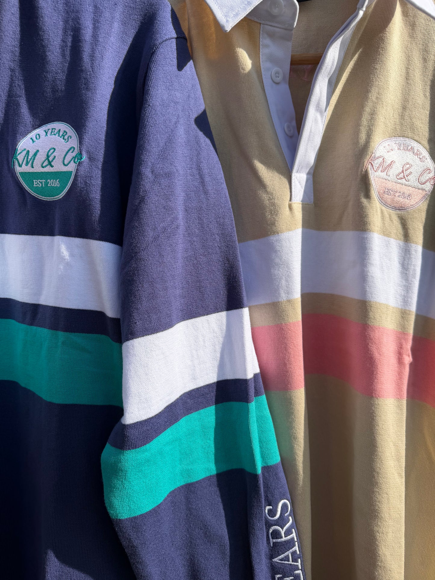 Cream, White & Peach - Rugby Jumper