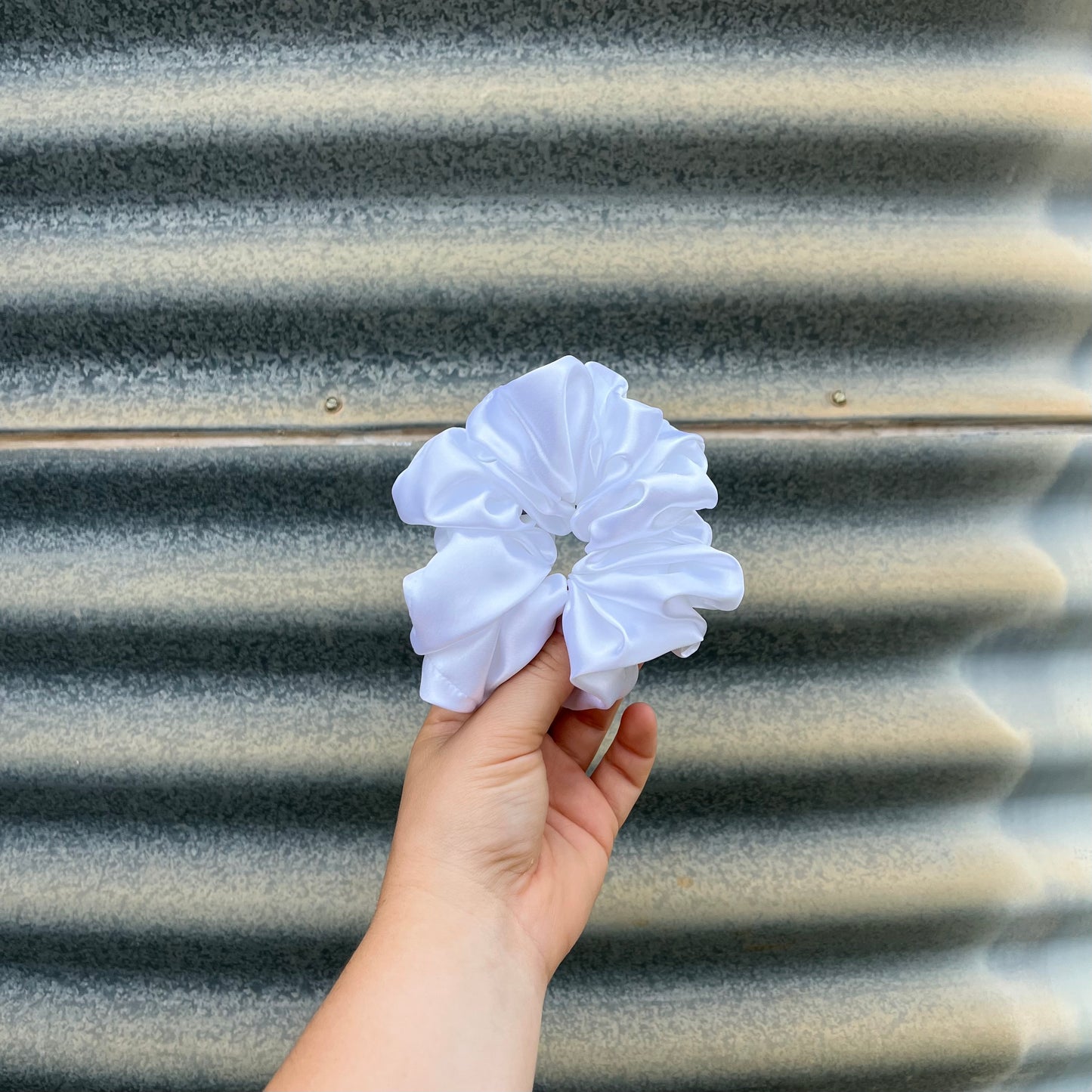 White Silk - Scrunchie