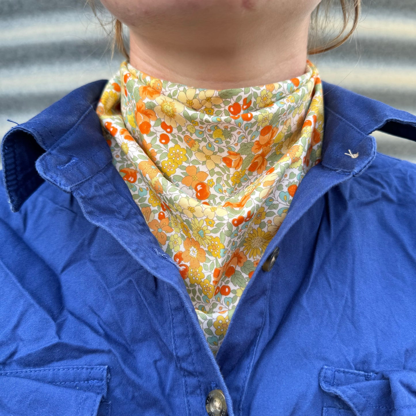 Yellow Floral - Adult Neck Scarf