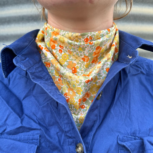 Yellow Floral - Adult Neck Scarf