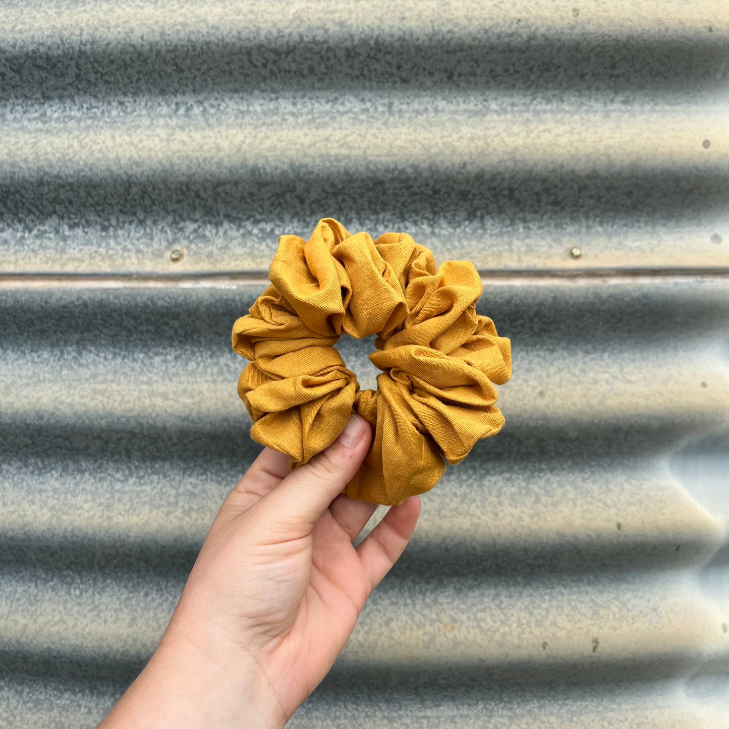 Mustard Linen - Scrunchie