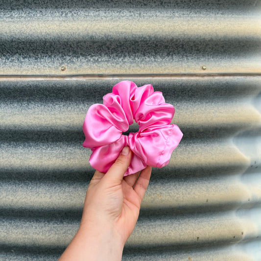 Pink Silk - Scrunchie