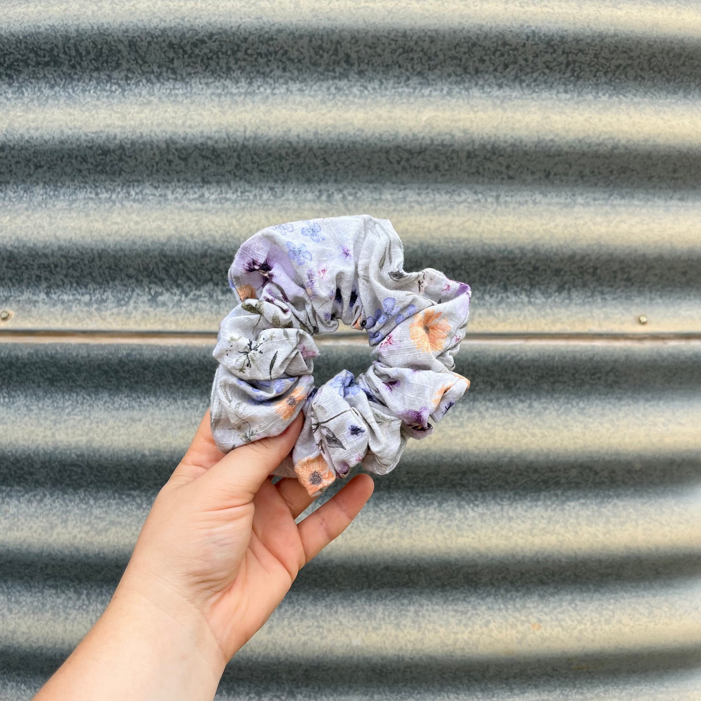 Vintage Sage Floral - Scrunchie