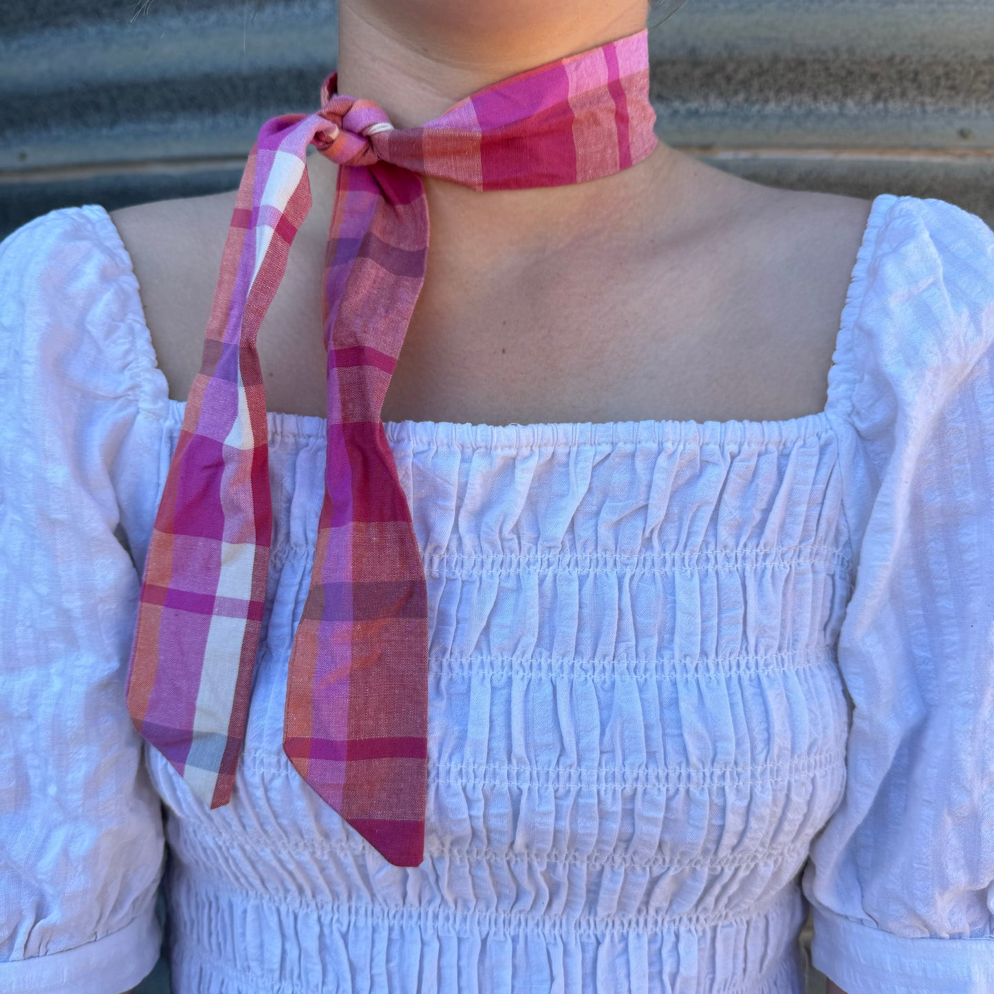 Pink & Orange Tartan - Tie