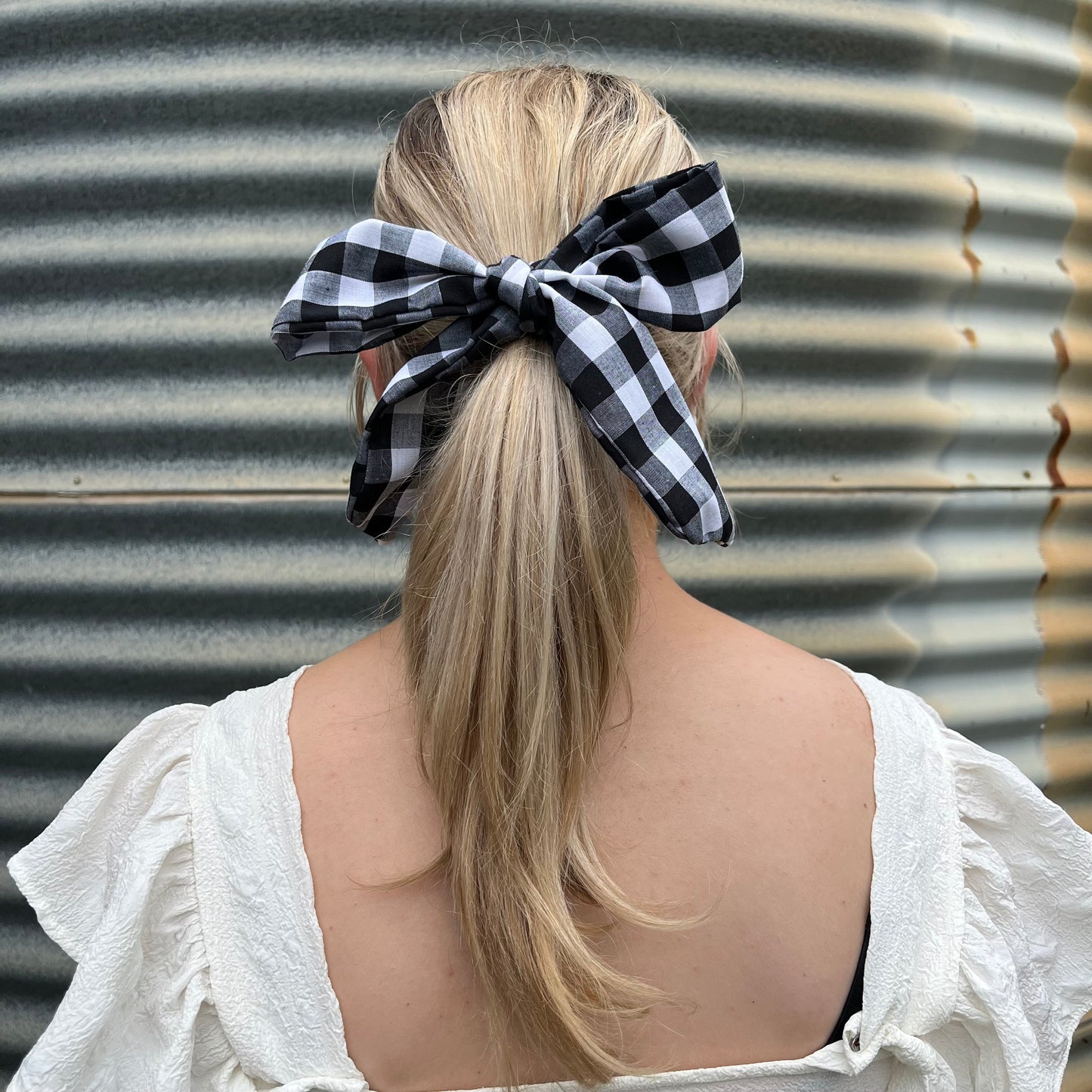 Black & White Gingham - Tie