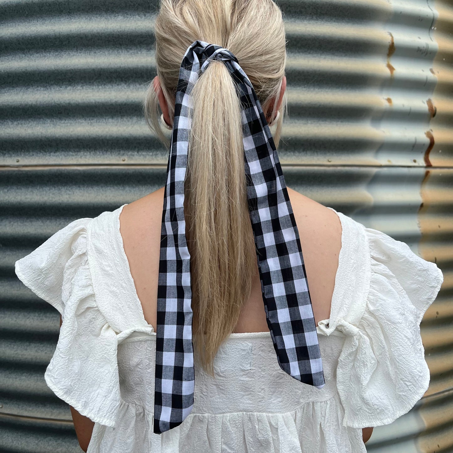 Black & White Gingham - Tie