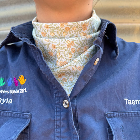 Leafy Green Floral - Adult Neck Scarf