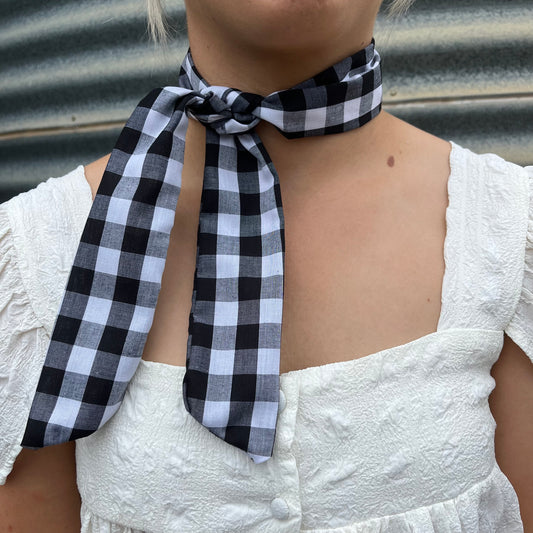 Black & White Gingham - Tie