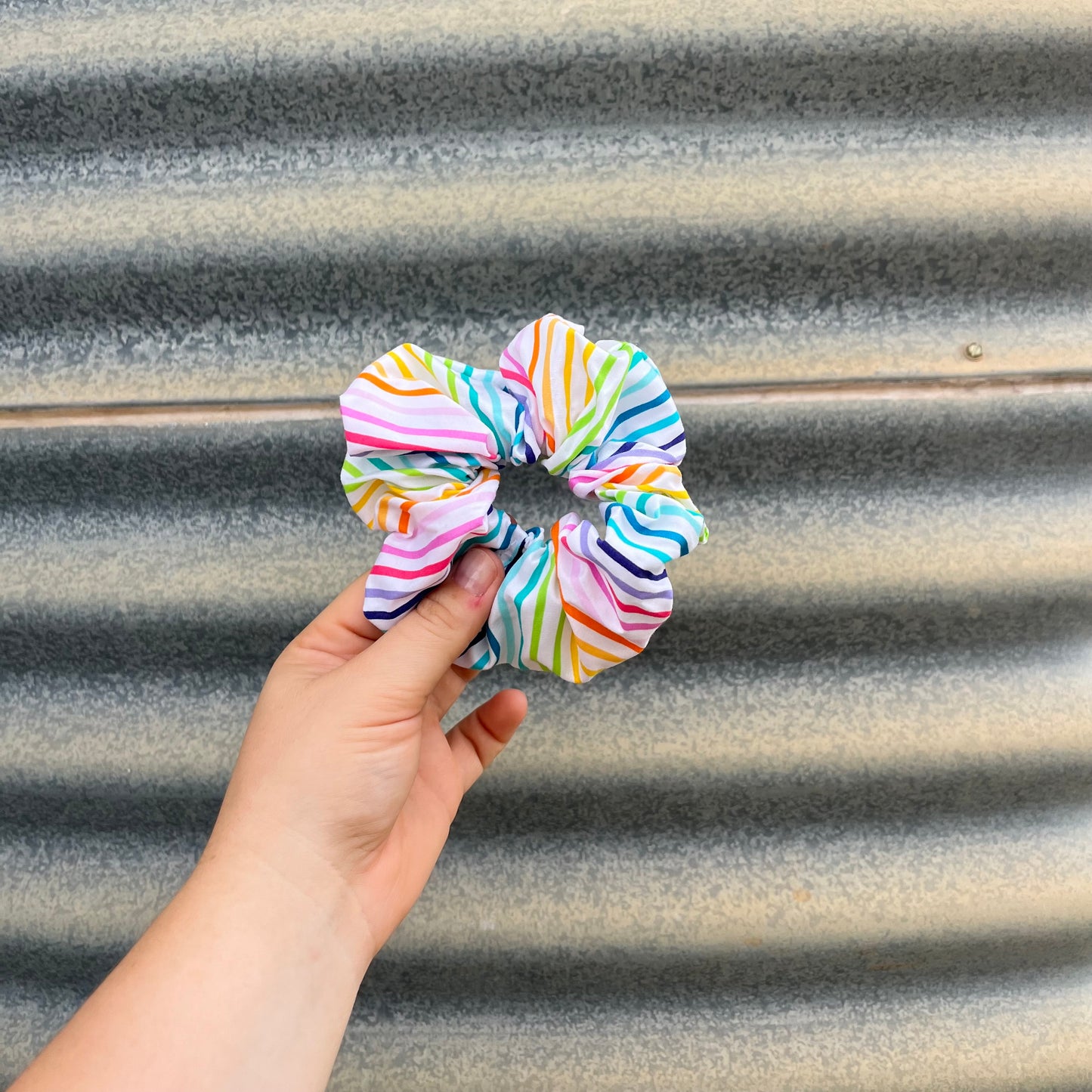 Rainbow Stripes - Scrunchie