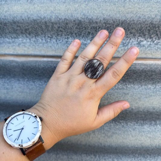 Copper Cowhide Ring - #4