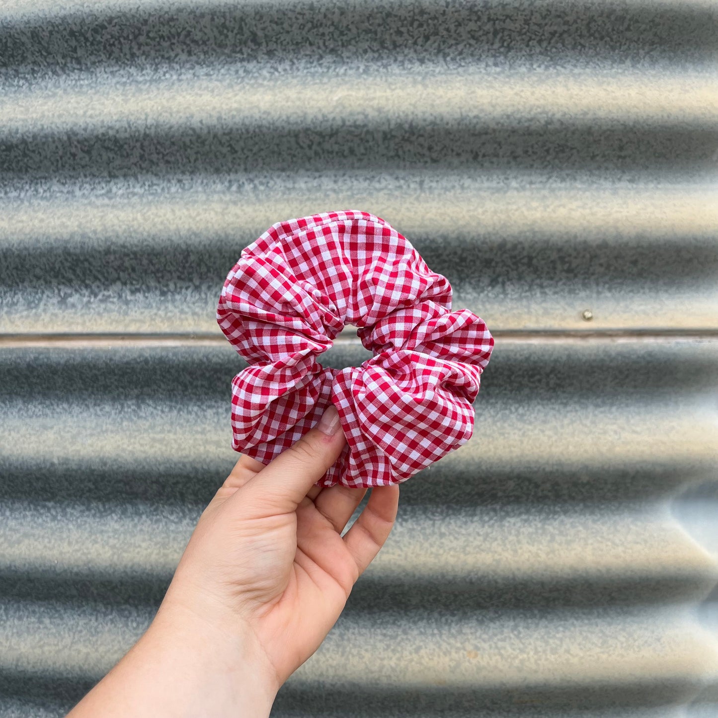 Red & White Gingham - Scrunchie