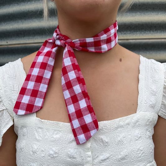 Red & White Gingham - Tie