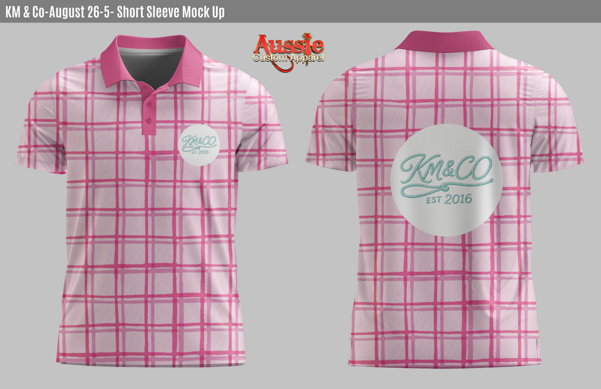 PRE-ORDER - Pink Squares Fishing Shirt