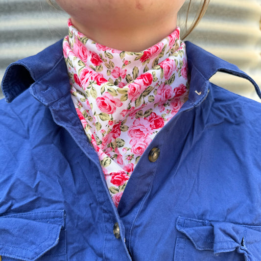 Pink Roses - Adult Neck Scarf