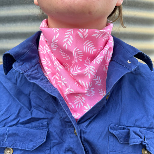 Hot Pink Ferns - Adult Neck Scarf