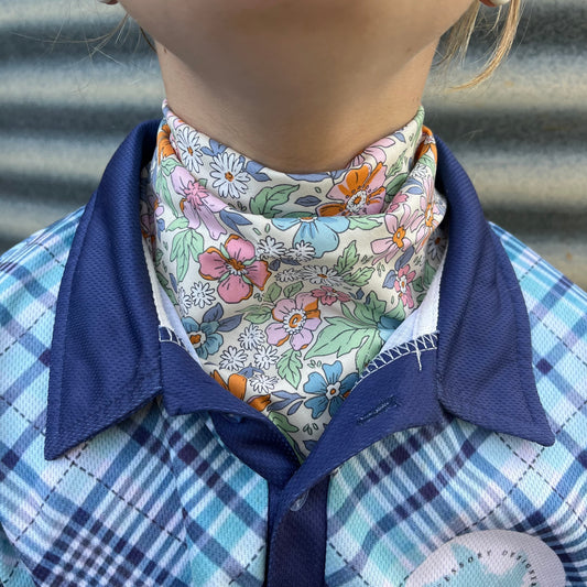 Retro Floral - Kids Neck Scarf