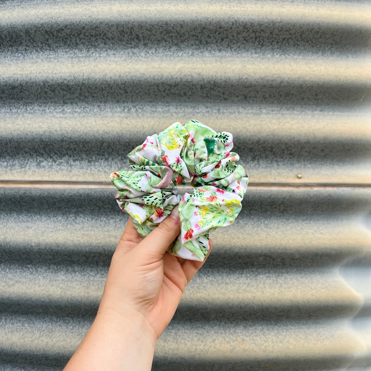 Floral Cactus - Scrunchie