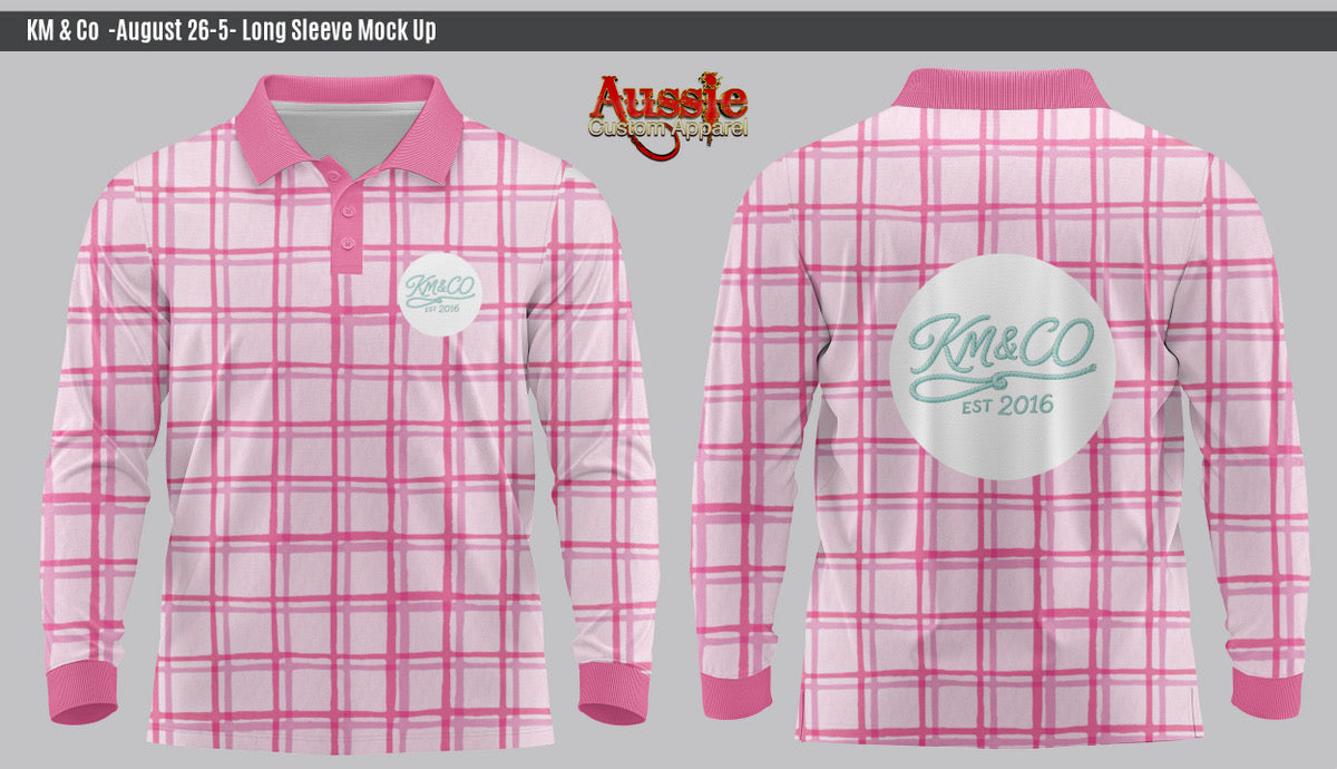 PRE-ORDER - Pink Squares Fishing Shirt