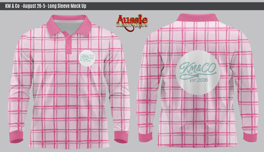 PRE-ORDER - Pink Squares Fishing Shirt