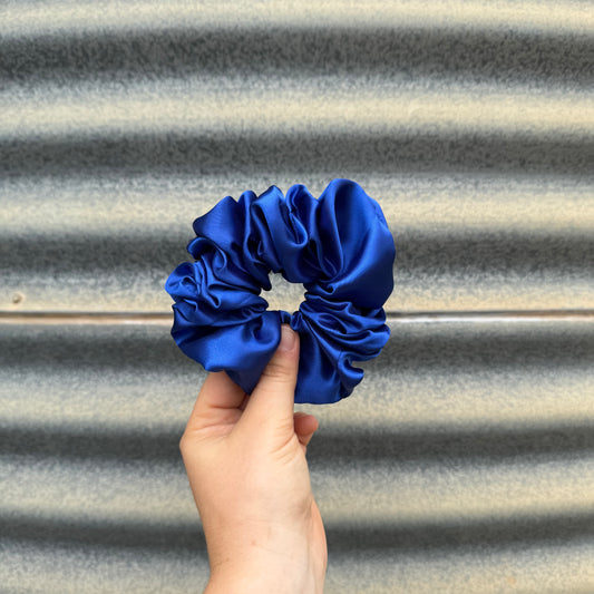 Royal Blue Silk - Scrunchie