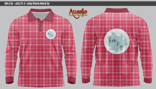 PRE-ORDER - Raspberry Plaid KM & Co Fishing Shirt